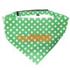 Touchdog 'Bad-to-the-Bone' Polka Patterned Fashionable Velcro Bandana - Green - Large