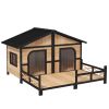 Dog House- Natural Wood - as picture