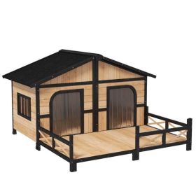 Dog House- Natural Wood - as picture