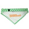 Touchdog 'Bad-to-the-Bone' Polka Patterned Fashionable Velcro Bandana - Green - Large
