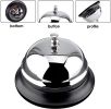 Stainless Steel Desktop Reception Desk Service Servant Bell  - Black