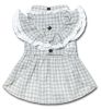 Touchdog 'I love Poochi' Classical Fashion Plaid Dog Dress - Grey - Medium