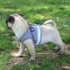 Pet Universal Harness with Leash Set Escape Proof Dog and Cat Harnesses Adjustable Reflective Soft Mesh Corduroy - gray