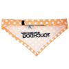 Touchdog 'Bad-to-the-Bone' Polka Patterned Fashionable Velcro Bandana - Orange - Small