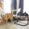 Raised Pets Cats Dog Feeding Station Elevated Pet Feeder - Black & Natural - Style B