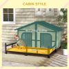 Dog House- Natural Wood - as picture
