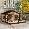 Dog House- Natural Wood - as picture