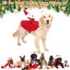 Pet Christmas Costumes Red Winter Coat for Dog Riding Santa Claus with Bell Clothes New Year Outfit Cosplay Costumes Party Dress Up For Cats - XL
