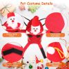 Pet Christmas Costumes Red Winter Coat for Dog Riding Santa Claus with Bell Clothes New Year Outfit Cosplay Costumes Party Dress Up For Cats - XL