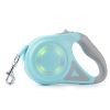 16FT Retractable Dog Leash Extendable Pet Leash Dog Walking Leash with Flashlight RGB Light 2 Rolls of Waste Bags Dispenser Fit for 66-110lbs - Green