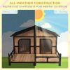 Dog House- Natural Wood - as picture