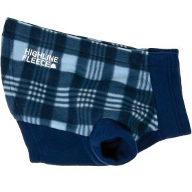 Highline Fleece Dog Coat (Color: Blue Plaid, size: Size 16)